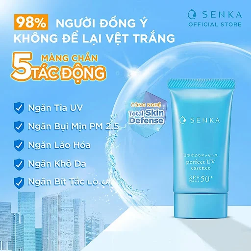 Kem chống nắng Senka nâng tông dạng Essence 50G