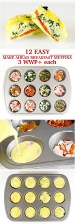 12 Easy Make Ahead Breakfast Muffins! 3WWP+ was pinched from <a href="http://sprinklesomefun.com/2015/01/12-easy-make-ahead-breakfast-muffins-3wwp.html" target="_blank">sprinklesomefun.com.</a>