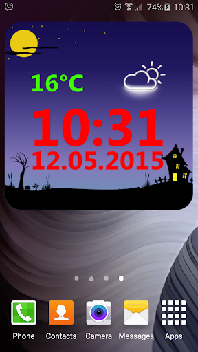 Scary Clock Widget