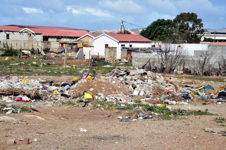 Fields strewn with human waste, nappies and other rubbish are evident in large parts of Nelson Mandela Bay as a result of illegal dumping, like here next to the Uitenhage road at Missionvale