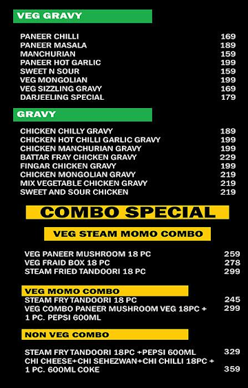 Darjeeling Hills Momos menu 