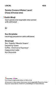 Longitude 73 - Le Meridien Goa menu 6