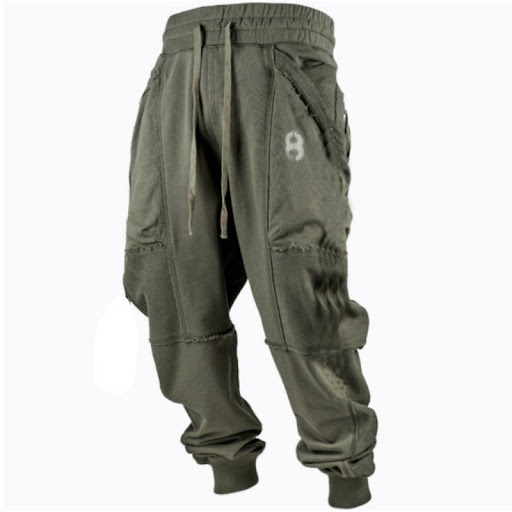 Title 1, 3D Printed Casual Drawstring Mens Loose Sweatp...