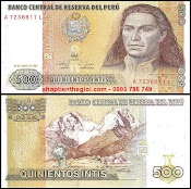 Sưu Tầm Tiền Châu Mỹ - Peru 500 Intis 1987 Unc - Tt000575