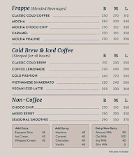 Third Wave Coffee menu 3