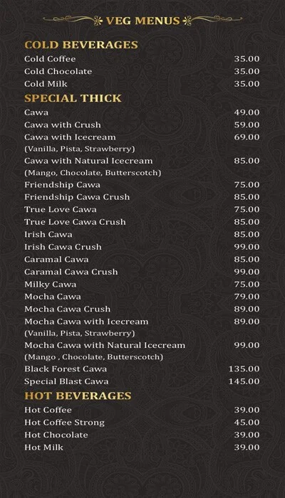 Cafe Durga menu 