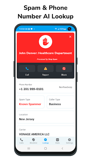 Screenshot Stop Spam Call Blocker