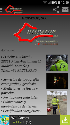 HISPATOP topografía