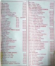 Hotel Mayur menu 2