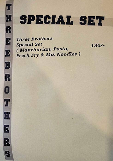 Three Brothers Cafe Restaurant menu 