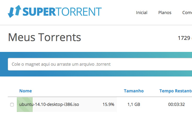 SuperTorrent chrome extension