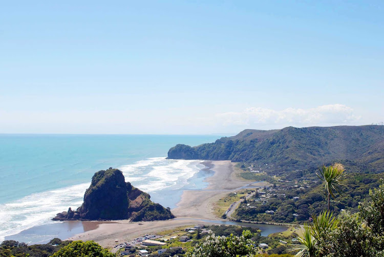 A view of Pina Beach in Auckland, New Zealand. 