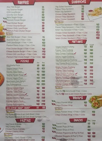 Grill Inn menu 