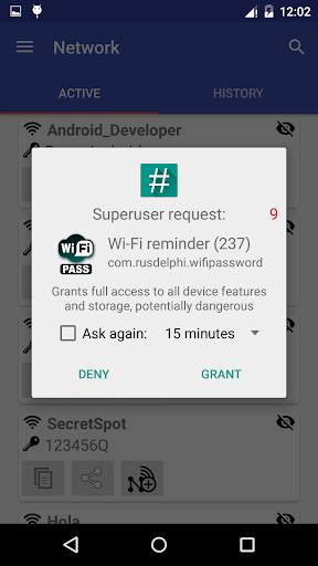 Wi-Fi password reminder