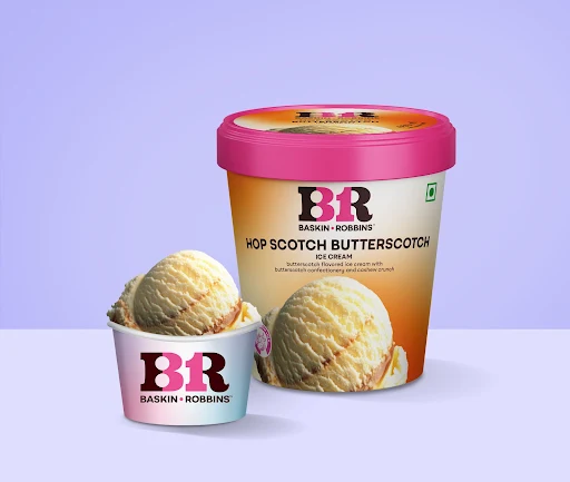 Hop Scotch Butterscotch Ice Cream (Factory Sealed 450 Ml)