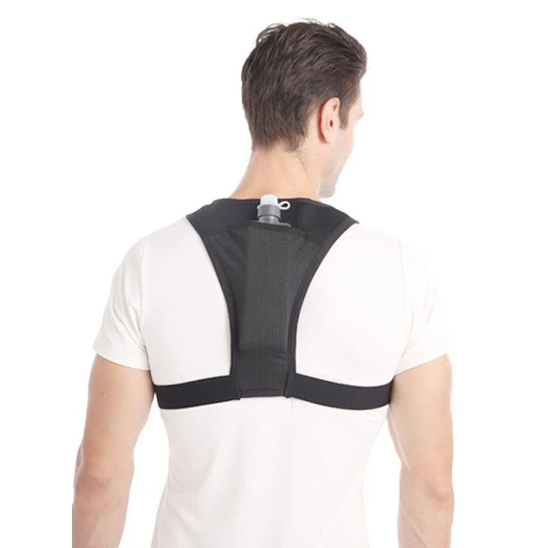 Colete de corrida reflexivo e justo com bolso para telefone, ideal para corridas noturnas. Mantenha seu celular seguro e suas mãos livres.