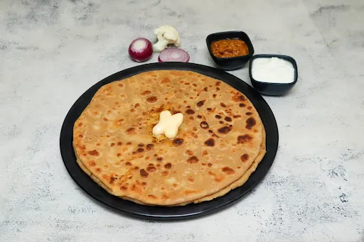 2 Gobi Pyaaz Tawa Paratha [Large] With Dahi & Pickle