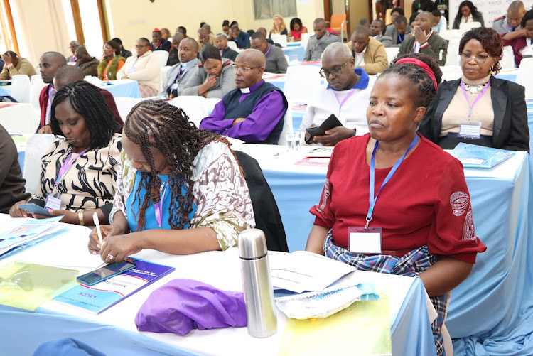 Some of the NCCK members attending a meeting in Limuru.