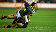 Embrose Papier of South Africa during the Castle Lager Outgoing Tour match between Scotland and South Africa at BT Murrayfield on November 17, 2018 in Edinburgh, Scotland. 