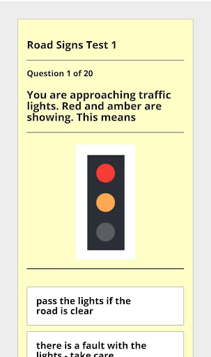 Road Traffic Signs Test UK