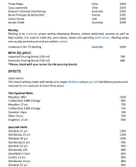 Atrium Bar & Lounge - The Suryaa menu 5