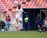 Thabiso Lebitso of Chippa United during the DStv Premiership match between Chippa United and Swallows FC at Nelson Mandela Bay Stadium on February 26, 2023 in Gqeberha, South Africa. 