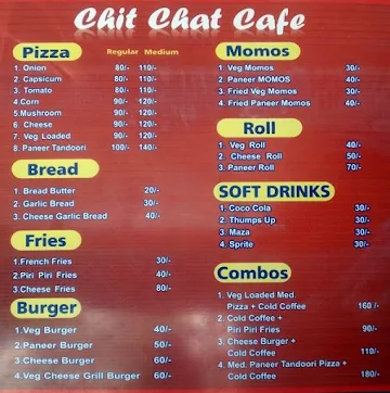 Chit Chat Cafe menu 