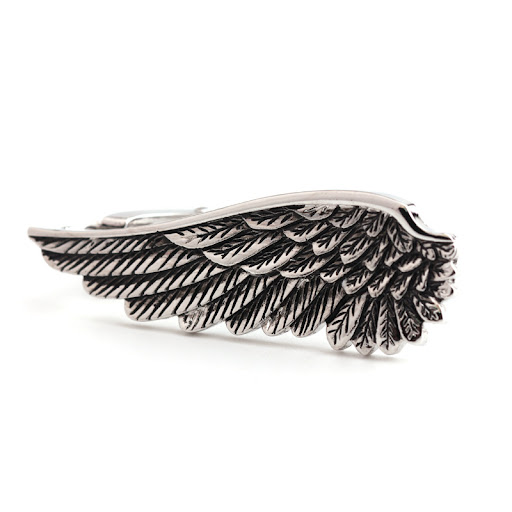 Title 5, Exquisite Angel Wings Tie Clip Wedding Collar C...