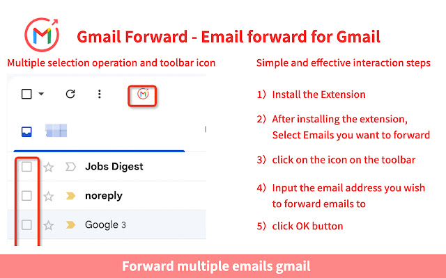 GFoward - Forward Multiple emails gmail