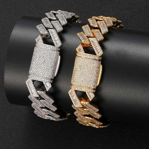 Title 7, Hip Hop 18mm Double Row Diamond Cuban Chain. El...