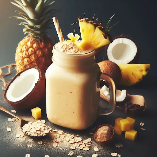 Hot Tropical Coconut Oat Smoothie [450 Ml Mason Jar]