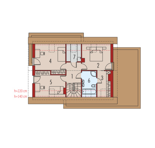 Patryk G1 MULTI-COMFORT - Rzut poddasza