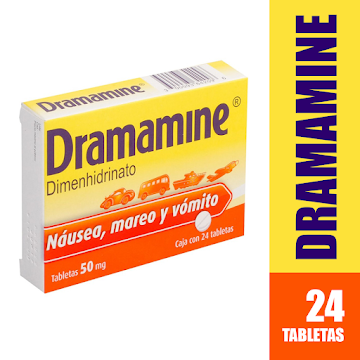 Dramamine Dimenhidrinato 50 mg Caja x 24 Tabletas  