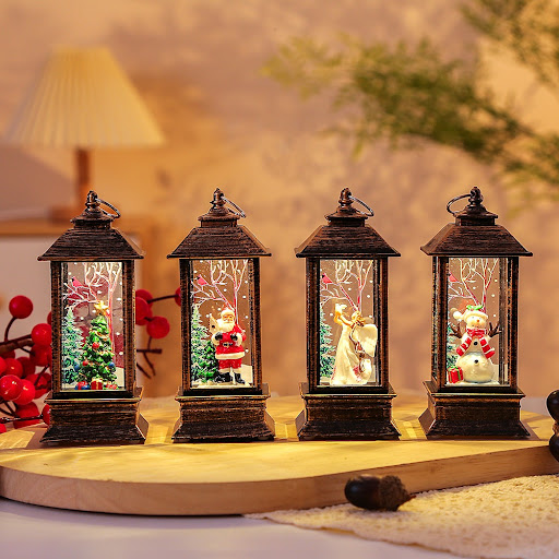Title 8, Christmas Portable Oil Lamp Santa Claus LED Nig...