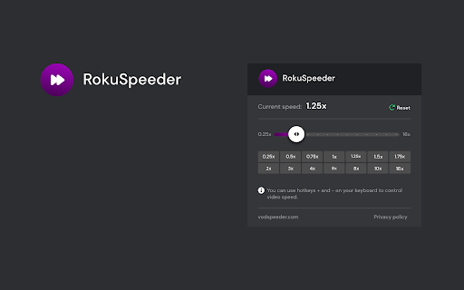 Roku Channel Speeder: 再生速度を調整する