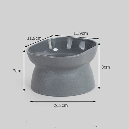 Cat Food Bowl Tilted High Foot Cat Bowl Non-Slip Neck Protection Pet Food Water Bowl Pet Feeder Bowl Dog Feeding Supplie