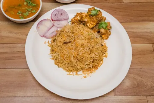 Paneer With Mushroom Biryani