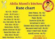 Akila Mamis Kitchen menu 1