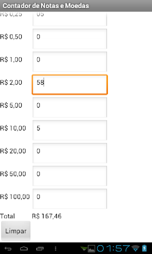 Contador de Notas e Moedas