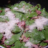 Thumbnail For Leaf-shaped Spinach Pasta With Mushrooms, Ham & Parmesan.  To Make This Shape, Form 1/2 Balls And Roll Flat.