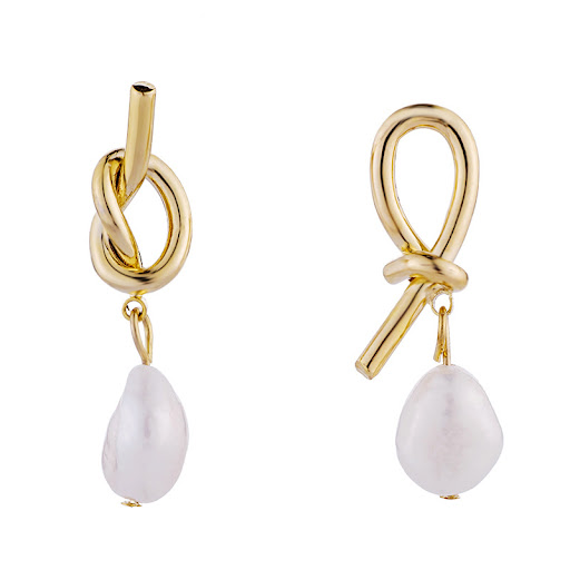 Title 5, Fashionable All-match Asymmetric Knotted Pearl ...