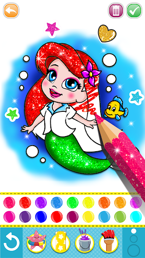 Screenshot Mermaid coloring for kids