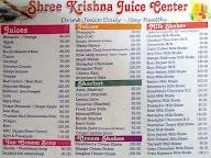 Shree Krishna Juice Center menu 1