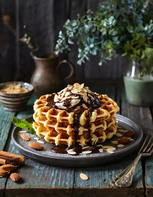 Chocolate Almond Crunch Waffle