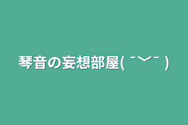 琴音の妄想部屋(  ¯﹀¯  )