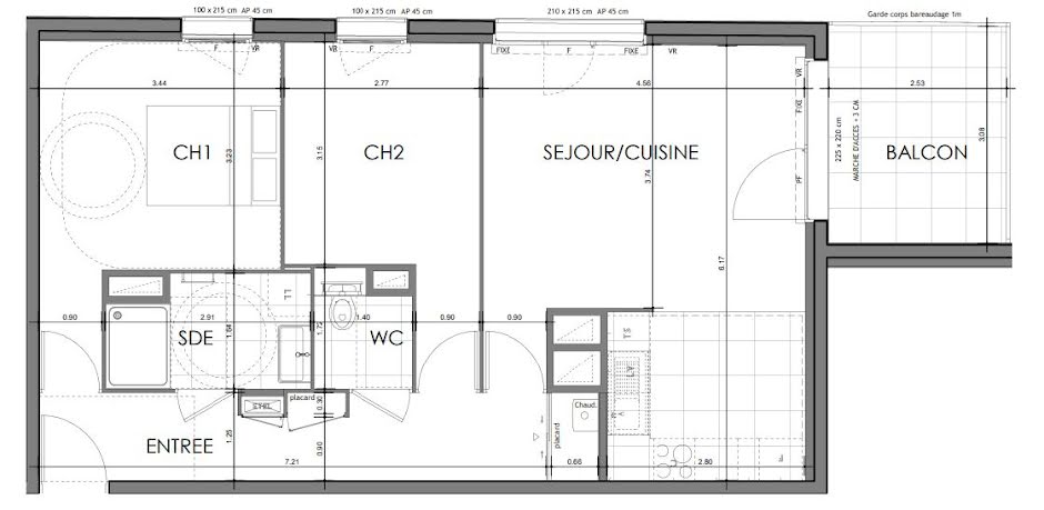 Vente appartement 3 pièces 64.01 m² à Rennes (35000), 329 000 €