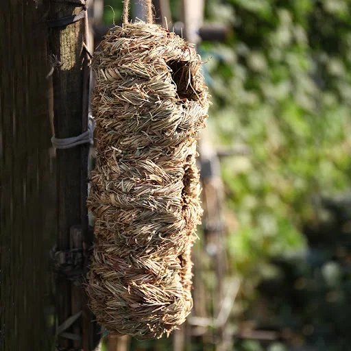 Birds Nest Bird Cage Grass Egg Cage Bird House Outdoor Decorative Weaved Hanging Parrot Nest Houses Pet Bedroom 2024 New