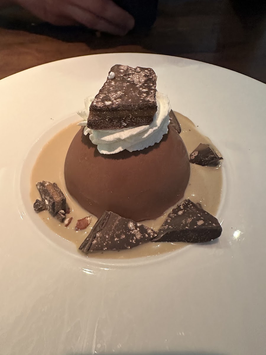 Chocolate semifreddo dessert