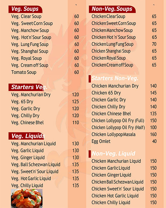 Menu Of Hotel New China Town Karve Nagar Pune Magicpin