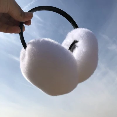 Protetores de Orelha de Pele de Coelho Femininos Outono Inverno Quentes Conforto e Calor para os seus Ouvidos nos Dias Frios com Toque Aconchegante